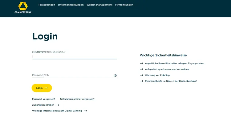 Commerzbank Online-Banking Login: So geht es einfach