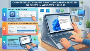 Convertible-Tastatur trotz Umklappen nutzen: So geht’s in Windows 11 und 10