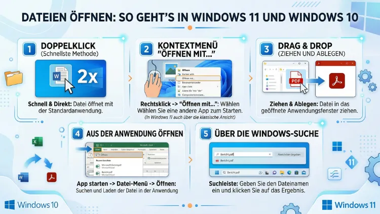 Dateien öffnen: So geht’s in Windows 11 und Windows 10