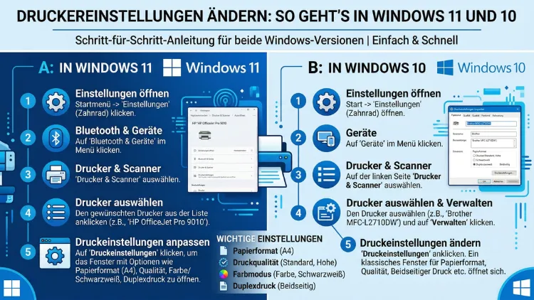 Druckereinstellungen ändern: So geht’s in Windows 11 und 10