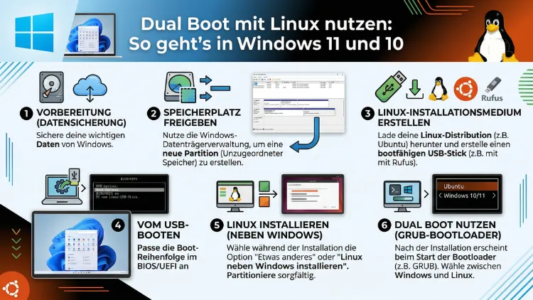 Dual Boot mit Linux nutzen: So geht’s in Windows 11 und 10