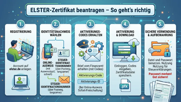 ELSTER-Zertifikat beantragen – So geht’s richtig