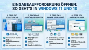 Eingabeaufforderung öffnen: So geht’s in Windows 11 und 10