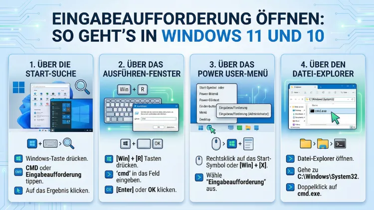 Eingabeaufforderung öffnen: So geht’s in Windows 11 und 10
