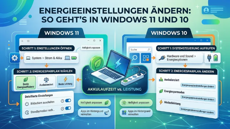 Energieeinstellungen ändern: So geht’s in Windows 11 und 10