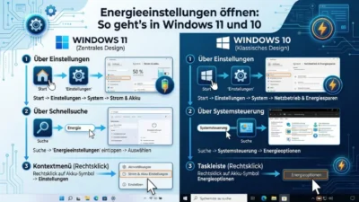 Energieeinstellungen öffnen: So geht’s in Windows 11 und 10