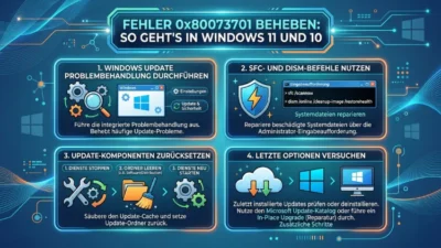 Fehler 0x80073701 beheben: So geht’s in Windows 11 und 10
