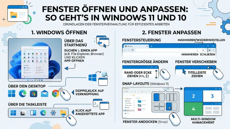 Fenster öffnen und anpassen: So geht’s in Windows 11 und 10