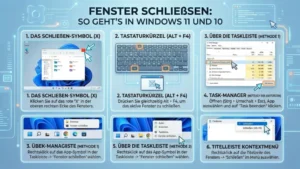 Fenster schließen: So geht’s in Windows 11 und 10