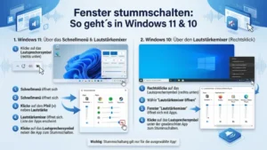 Fenster stummschalten: So geht’s in Windows 11 und 10