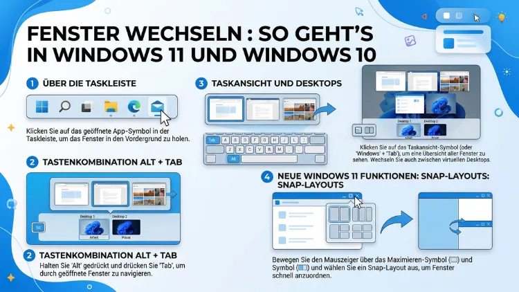 Fenster wechseln: So geht’s in Windows 11 und Windows 10