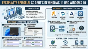 Festplatte spiegeln: So geht’s in Windows 11 und Windows 10
