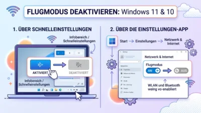 Flugmodus deaktivieren: So geht’s in Windows 11 und 10