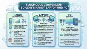 Flugmodus verwenden: So geht’s Handy, Laptop und PC