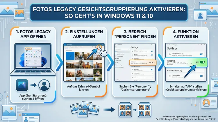 Fotos Legacy Gesichtsgruppierung aktivieren: So geht’s in Windows 11 und 10