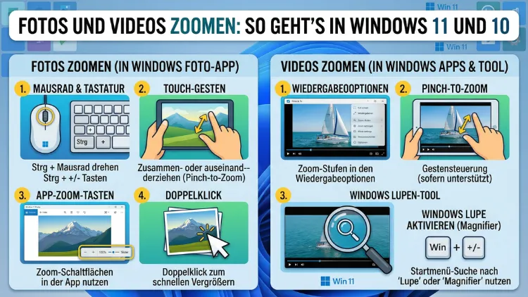 Fotos und Videos zoomen: So geht’s in Windows 11 und 10