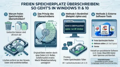 Freien Speicherplatz überschreiben: So geht’s in Windows 11 und 10