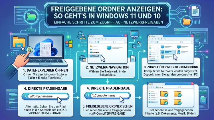 Freigegebene Ordner anzeigen: So geht’s in Windows 11 und 10