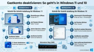 Gastkonto deaktivieren: So geht’s in Windows 11 und 10
