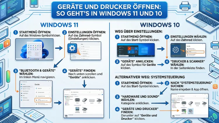 Geräte und Drucker öffnen: So geht’s in Windows 11 und 10