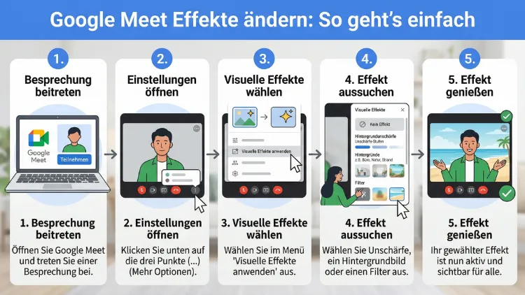 Google Meet Effekte ändern: So geht’s einfach
