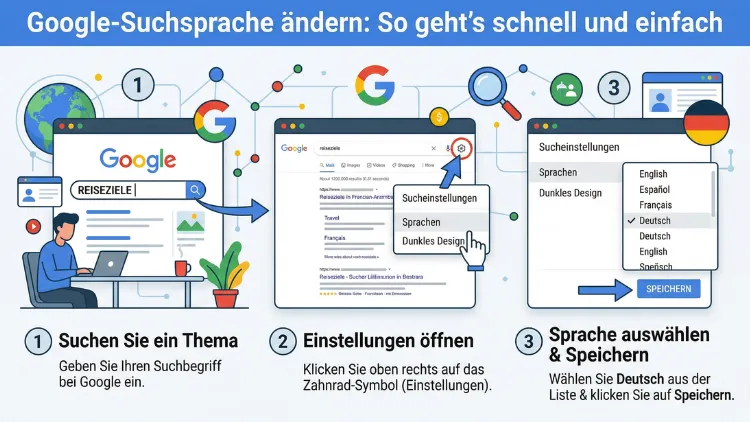 Google-Suchsprache ändern: So geht’s schnell und einfach