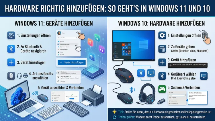 Hardware richtig hinzufügen: So geht’s in Windows 11 und 10