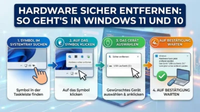 Hardware sicher entfernen: So geht’s in Windows 11 und 10