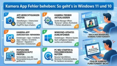 Kamera App Fehler beheben: So geht’s in Windows 11 und 10