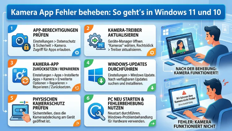 Kamera App Fehler beheben: So geht’s in Windows 11 und 10