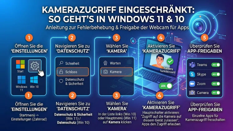 Kamerazugriff eingeschränkt: So geht’s in Windows 11 und 10