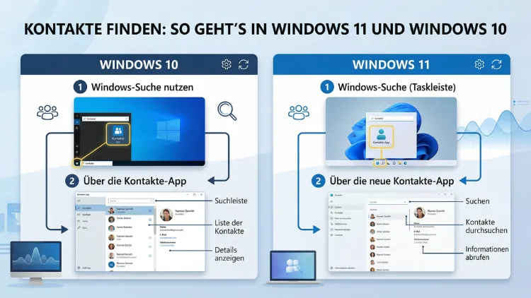 Kontakte finden: So geht’s in Windows 11 und Windows 10