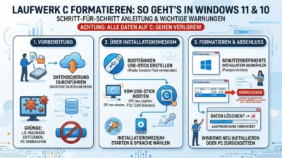 Laufwerk C formatieren: So geht’s in Windows 11 und 10