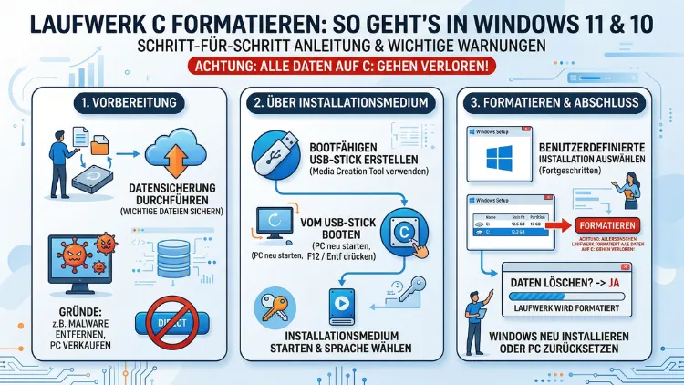 Laufwerk C formatieren: So geht’s in Windows 11 und 10