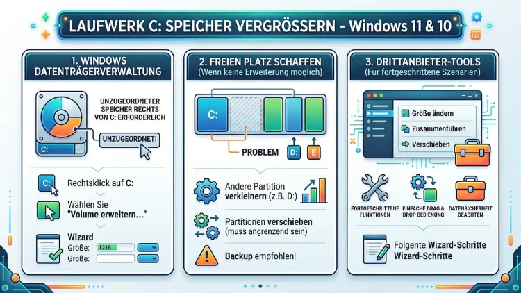 Laufwerk C vergrößern: So geht’s in Windows 11 und 10