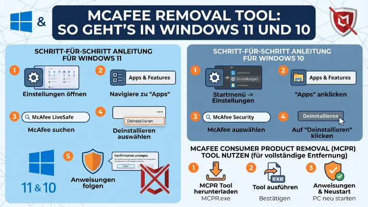 McAfee Removal Tool: So geht’s in Windows 11 und 10