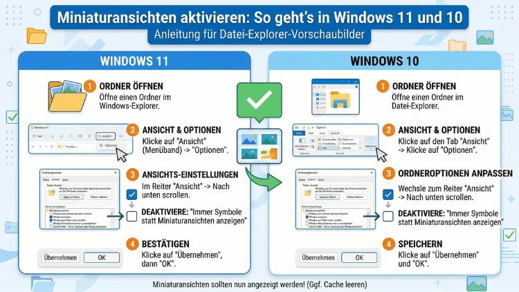 Miniaturansichten aktivieren: So geht’s in Windows 11 und 10