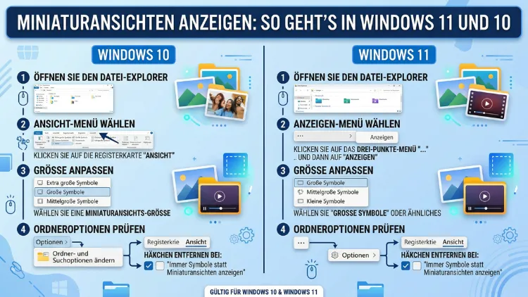 Miniaturansichten anzeigen: So geht’s in Windows 11 und 10