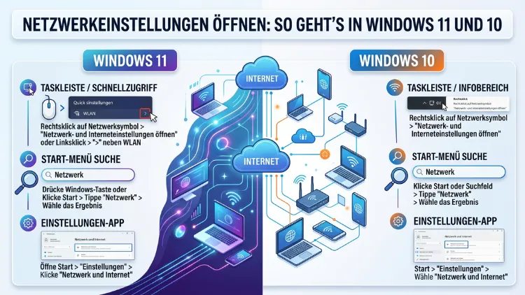 Netzwerkeinstellungen öffnen: So geht’s in Windows 11 und 10