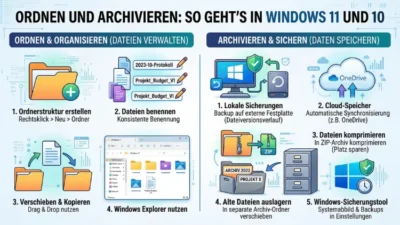 Ordnen und Archivieren: So geht’s in Windows 11 und 10