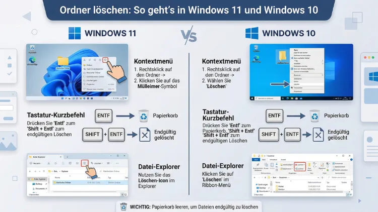 Ordner löschen: So geht’s in Windows 11 und Windows 10