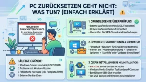 PC zurücksetzen geht nicht: Was tun? Einfach erklärt