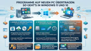 Programme auf neuen PC übertragen: So geht’s in Windows 11 und 10