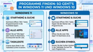 Programme finden: So geht’s in Windows 11 und Windows 10