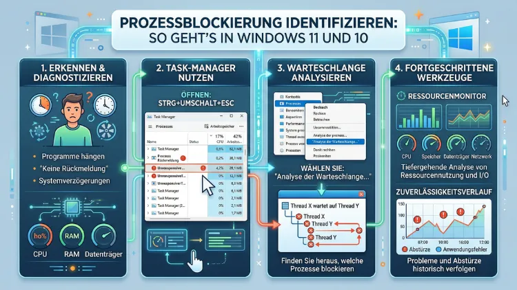 Prozessblockierung identifizieren: So geht’s in Windows 11 und 10