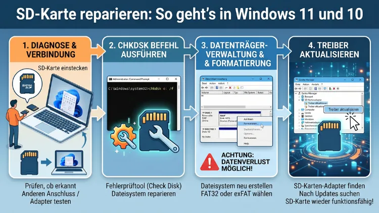 SD-Karte reparieren: So geht’s in Windows 11 und 10
