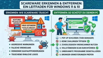 Scareware erkennen und entfernen: So geht’s in Windows 11 und 10