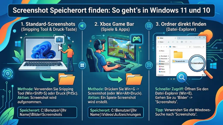 Screenshot Speicherort finden: So geht’s in Windows 11 und 10