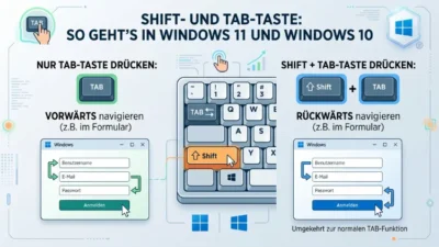 Shift- und TAB-Taste: So geht’s in Windows 11 und Windows 10