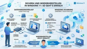 Sichern und Wiederherstellen in Windows 11: So geht’s einfach